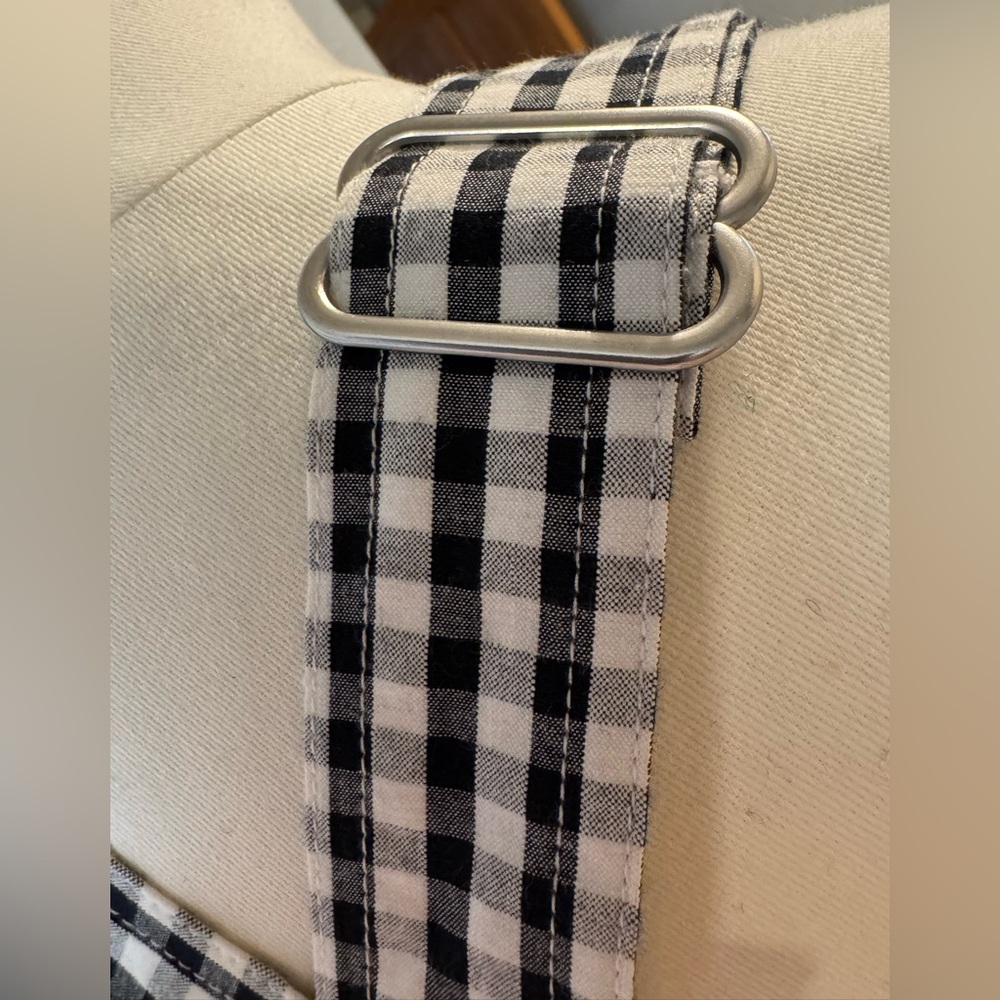 NWOT Teddy Fresh Black & White Playful Gingham Embroidered Floral Overalls - Picture 13 of 16